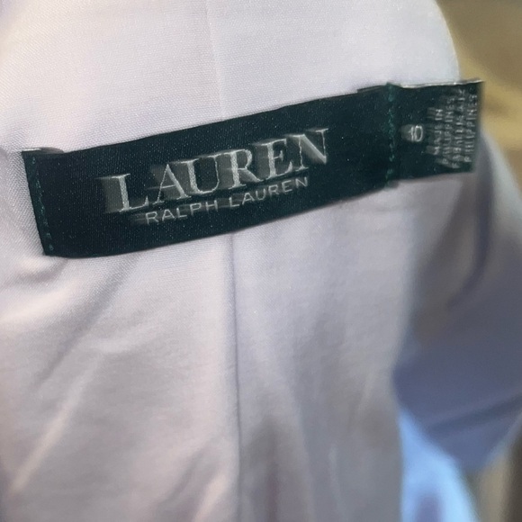 Ralph Lauren Blazer Lavender Striped 2 Button Canvas Sz 10 - Picture 6 of 6